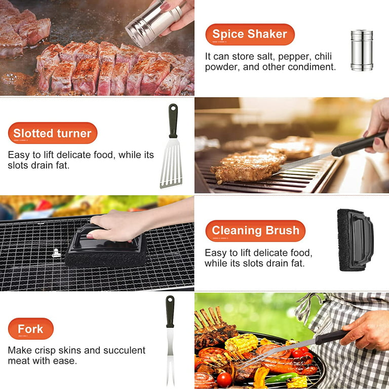 Commercial CHEF 9 pc. Stainless Steel Griddle Accessories Kit - Flat Top  Grill Utensils Accessories with Carry Bag, CHGRK9 at Tractor Supply Co.