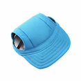thumbnail image 1 of Pet Dog Canvas Hat Sports Baseball Cap with Ear Holes for Small Dogs (Blue), 1 of 3