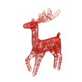 thumbnail image 4 of Reno navideño iluminado, estatua de ciervo navideño, decoraciones artificiales grandes de ciervo centelleante para patio delantero interior y exterior Lámpara de calentamiento roja, 4 of 8