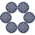 thumbnail image 3 of Coolnut Medallion Paisley Navy Blue Round Placemats Durable Non-Slip Table Mat Heat and Stain Resistant Placemat for Kitchen Table Outdoor BBQ Activities(1PCS) Home Decor Gifts, 3 of 7