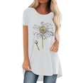 thumbnail image 1 of Chemises à Manches Courtes pour Femmes Mode Décontractée Chemises Imprimées Manches Courtes Tee-Shirt Ample Tunique Blouse Tunique Manches Courtes pour Femmes, 1 of 4