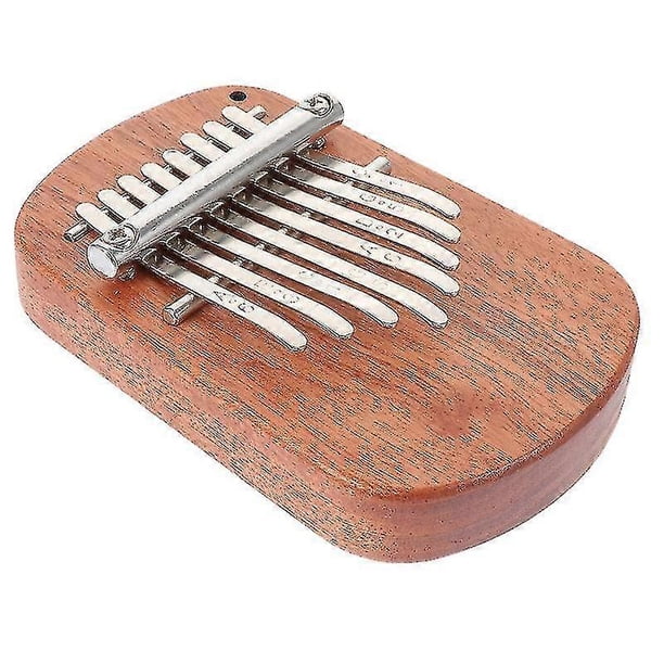 12x8x3.5cm Wood Color 01 Finger Hand Cymbals Exquisite 8-tone Fingertip Kalimba Small Kalimba Thum