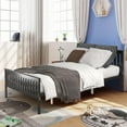 thumbnail image 3 of Giantex Wood Bed Frame,  Bed Mattress Foundation w/Headboard & Footboard, No Box Spring Needed, Queen Size, 3 of 8