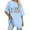 Blue, variant on Oversized Tops for Teachers Comfort Colors Tshirt Plus Size Long Sleeve Tops Back To School Shirts for Teachers Gray 3XL