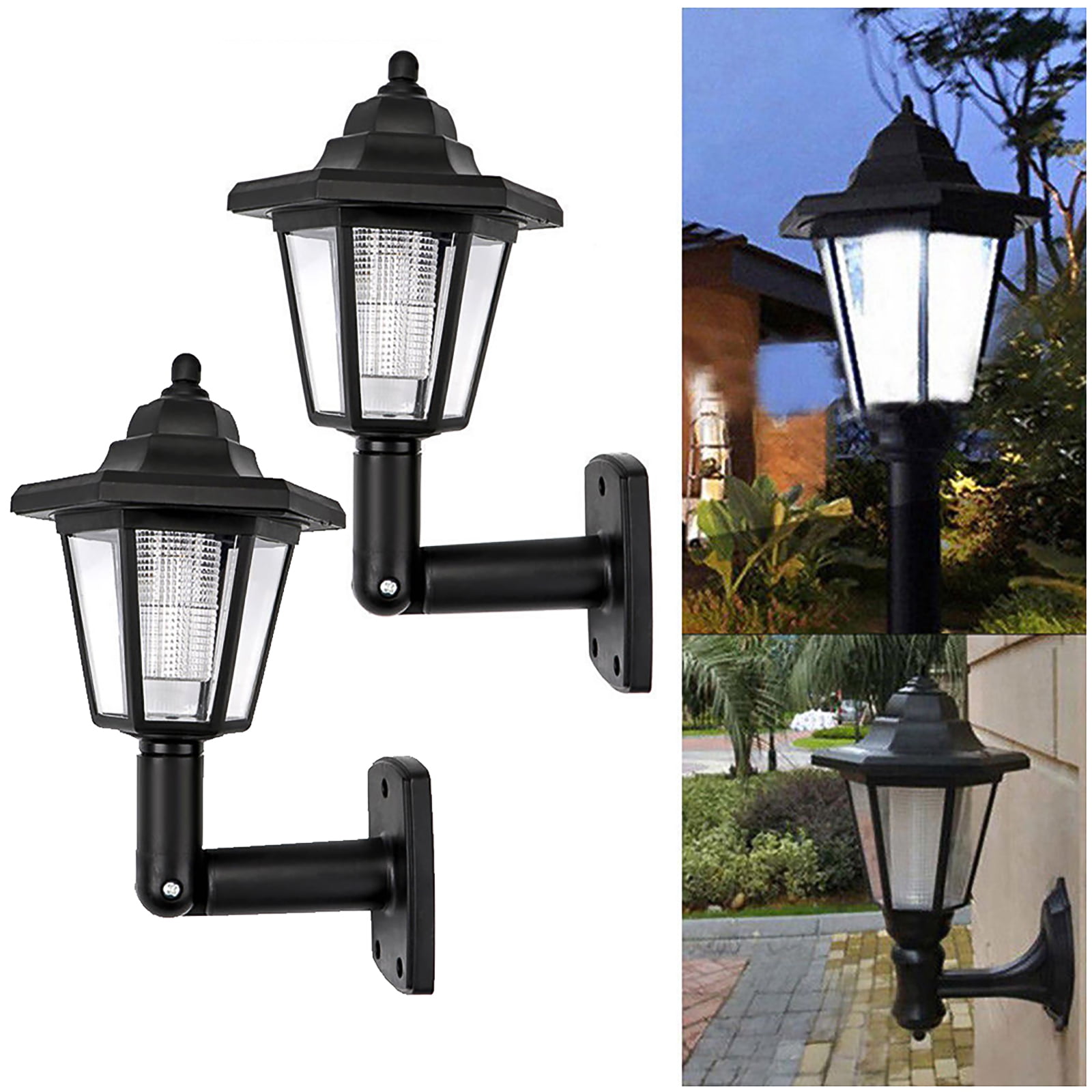 Details about   Home Garden Solar Lamps LED Wall Lights Waterproof Mono-Crystal Silicon Panel 2V 
