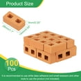 thumbnail image 2 of Miniature Bricks, 100 Pcs 1:12 Scale Red Tiles Clay Roof Bricks for Model, 2 of 6