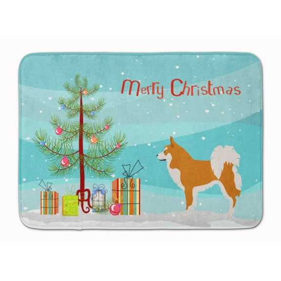 Icelandic Sheepdog Christmas Machine Washable Memory Foam Mat