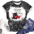 thumbnail image 4 of mihongmao Valentine Graphic T Shirts for Women Round Neck Print Casual Print Short Sleeved Short Sleeved Round Neck Top/shirt Black 5X, 4 of 7
