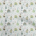 thumbnail image 1 of oneOone Cotton Silk Off White Fabric Circus Craft Projects Decor Fabric Printed By The Yard 42 Inch Wide, 1 of 5