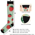 thumbnail image 3 of FREEAMG Strawberry Compression Socks Women Men Long Stocking (20-30mmHg) Travel Knee High Stockings for Athletic Sports,Running,Cycling,Nursing, 3 of 7