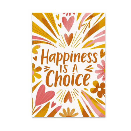 Happiness Is a Choice Wall Art - Home Decor Enthusiast - 13x19 Poster Print