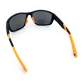 thumbnail image 6 of Choppers Wrap Sunglasses for Men UV400 Polycarbonate Lens Lightweight Sport Fit Durable Frame Driving Outdoor Eyewear Black Orange Frame - Black Lens, 6 of 7