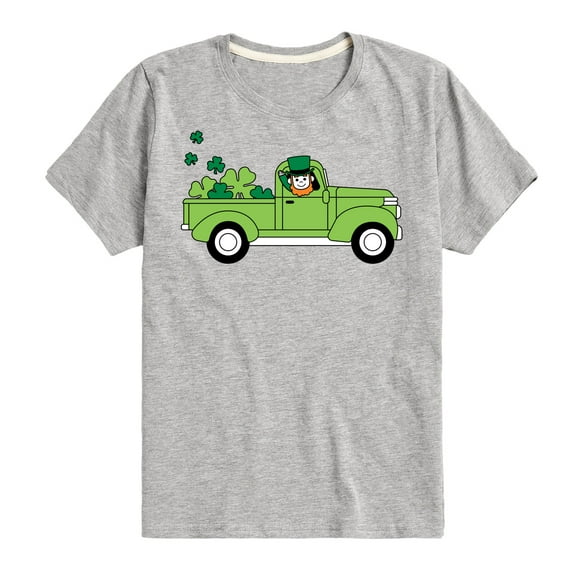 Instant Message - St. Patrick's Day - Leprechaun Truck - Delivering Luck - Toddler And Youth Short Sleeve Graphic T-Shirt