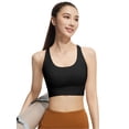 thumbnail image 5 of Hanerdun 2 Pack Womens Sports Bras Crossback Padded Supportive for Athletic Workout Yoga Running Black/Purple S, 5 of 9