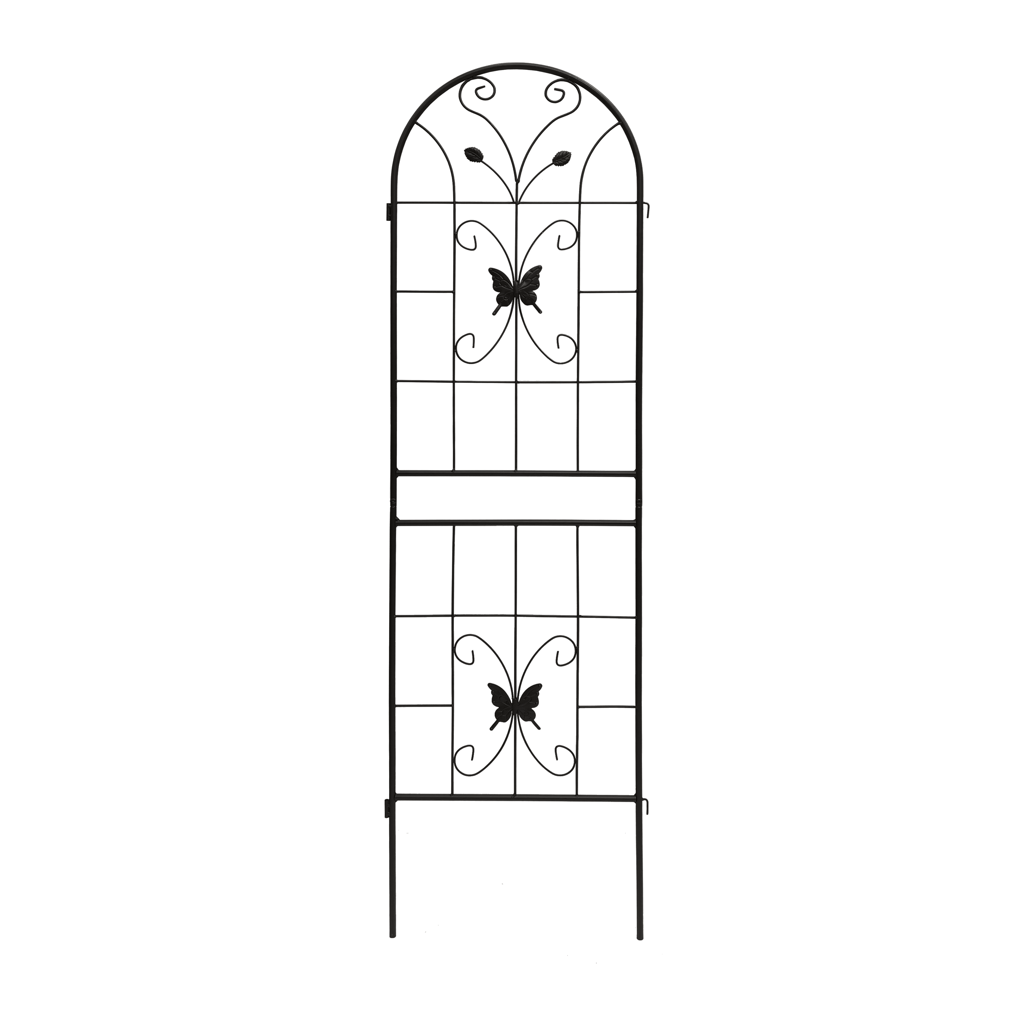 Tcbosik 2 Pack Garden Trellis for Climbing Plants, 71 x 19.7 in Rustproof Metal Flower Trellis, Outdoor Climbing Rose Trellis Cucumbers Support, Black