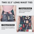 thumbnail image 6 of Pioneer Flower Floral Print Pattern Apron-Garden Aprons for Women with Pockets-Cotton Linen Waterproof Kitchen Cooking Gardening Aprons Adjustable for Kitchen,Cooking,BBQ and Salon 33x27 Inch, 6 of 7
