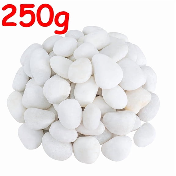 White Aquarium Pebbles, 2-3cm Smooth River Rocks for Fish Tank, Succulent, Bonsai and Home Decor