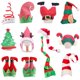 thumbnail image 2 of Sombrero de Navidad 2020, sombrero de elfo de peluche de Papá Noel, lindos sombreros de pavo creativos de dibujos animados a rayas, accesorios de decoración de adornos de fiesta de Navidad de Año Nuev, 2 of 4