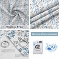 thumbnail image 4 of Blue Grey Botanical Blackout Curtains for Bedroom/Living Room, Thermal Insulated Kitchen Curtains, Spring Floral Summer Farmhouse Grommet Darkening Window Treatment Drapes 52"x63"x2, 4 of 8