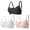 Multicolor-G, variant on Women's 3 Pack Push-Up Bras, Underwire Padded Full Coverage Bra, Soft Floral Lace Lift Everyday Bra for Women B C D Cup, Wine/Nude/Black