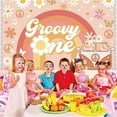 thumbnail image 4 of Two Groovy Party Supplies Backdrop Banner Poster Birthday Decorations Background for Photography Taspestry, 4 of 6