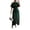 Dark Green, variant on Women’s One Shoulder Formal Maxi Dress Elegant Wrap Style Slit Evening Dress Wedding Guest Prom Dress, Dark Green, L