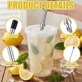 thumbnail image 3 of Straw Puncher Lemon Squeezer Set Straw Hole Puncher for Plastic Lids Lemonade Hand Juicer Lemon for Squeezed Fresh Lemonade Stand Supplies Cafe Drinks Container, 3 of 5