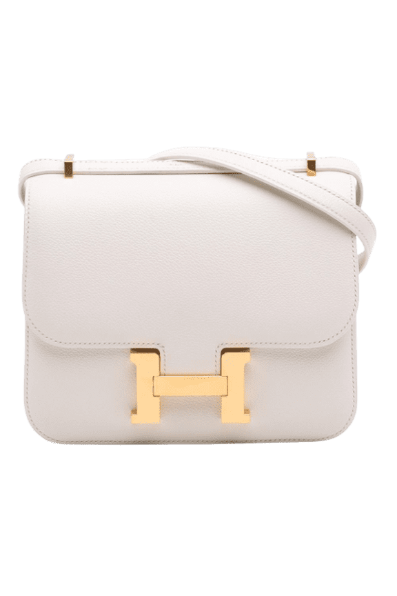 Pre-Owned Herms White Constance | ecru Leather | sheep leather