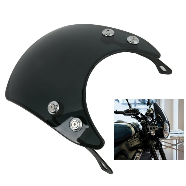 MOTOCICLETA RETRO MOTOCICLETA PARABRISAS DE PC DEFLECTOR DE VIENTO Universal para la Parte de la Moto del Faro de 5-7 Pulgadas