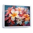 thumbnail image 2 of Designart "Coral-Tinged Paradise Of Blooming Plumeria" Plumeria Floater Framed Canvas Prints, 2 of 5