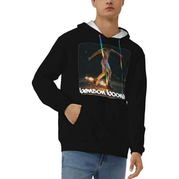 Bensons Boones Men'S Stretchy Polyester Pullover Shirt With Pocket Warm Sweatshirt Breathable Tops