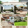 thumbnail image 6 of EUROCO 6-Person Outdoor Patio Dining Set, Wood & Metal Furniture with 1.73’’ Umbrella Hole, Removable Cushions, 6 Armchairs and 1 Round Table for Patio, Backyard, Garden, Antique Gray, 6 of 9