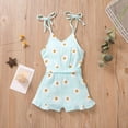 thumbnail image 4 of FRSASU Kids Jumpsuit Clearance,Summer Baby Girls Clothes Infant Belt Little Daisy Print Refresh Sling Jumpsuit, 4 of 9