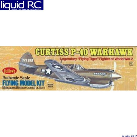 Guillow's Curtiss P-40 Warhawk Balsa Wood Model Airplane Kit WWII Plane 