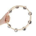 thumbnail image 4 of Wooden Handheld Headless Tambourine Single Row Jingle Musical Instrument Kid Toy, 4 of 7