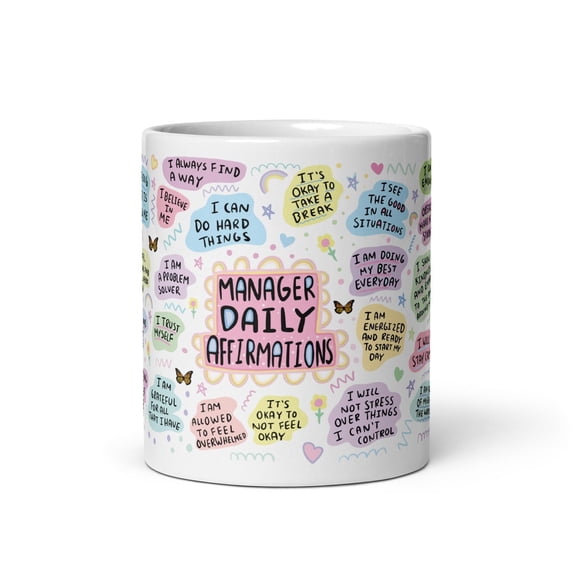 Manager Mug, Manager Affirmation Mug, Manager Gift, Gift For Manager, Manager Gift Idea, Gift For Boss, Job Promotion, Work Mug
