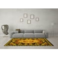 thumbnail image 3 of Ahgly Company Machine Washable Indoor Rectangle Medallion Yellow French Area Rugs, 5' x 7', 3 of 4