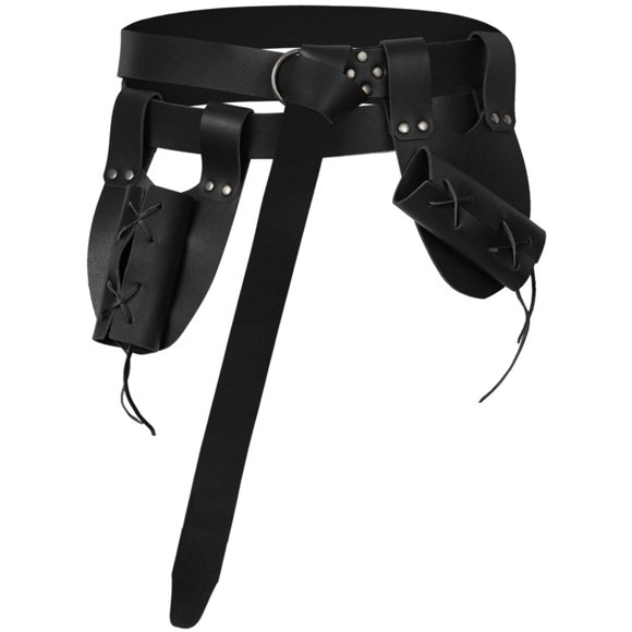 Mareep Medieval Knight Scabbard Belt for Men & Women - Renaissance Sword Belt with Adjustable Leather Strap - Authentic Costume Accessory