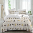 thumbnail image 2 of Yellow Grey Plaid Bedding 3 Piece Duvet Cover Set Queen Size, Farmhouse Burlap Spring Floral Birds Soft Microfiber Comforter Cover with Zipper Closure & Pillowcases, FadeResistant Quilt Cover, 2 of 9