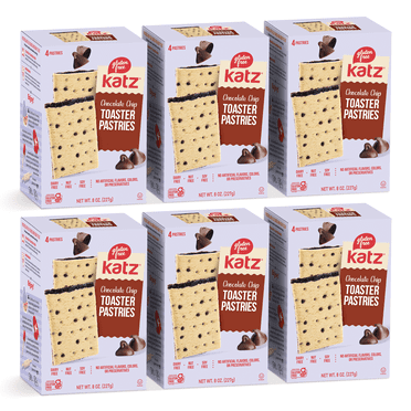 Katz Gluten Free Toaster Pastries - Chocolate Chip |Gluten Free, Dairy Free, Nut Free, Soy Free, Kosher | (6 Pack, 8.0 Ounce Each)