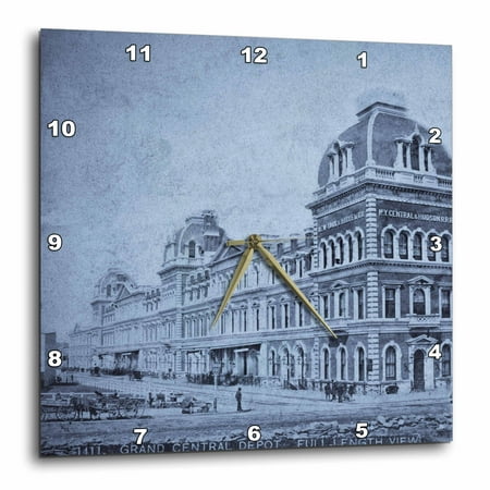3dRose, Grand Central Railroad Depot Vintage 1890 4, 10x10 Wall Clock