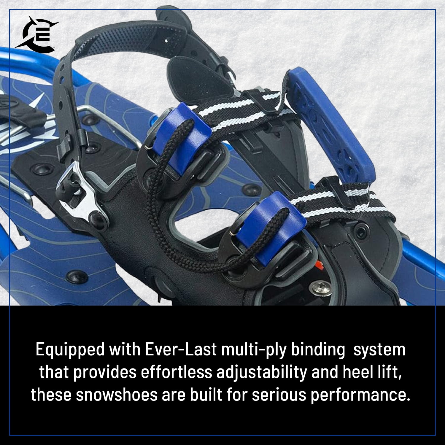 Norsk Men and Women's Lightweight Aluminum Frame Snowshoe Pair Kit - Size 25,  Quick Tight Binding