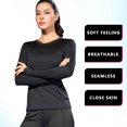 thumbnail image 3 of Nuevas mujeres Yoga Tops Sexy Gym Sportswear Fitness cuello redondo, 3 of 8