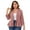 Dark pink, variant on Yesfashion Women Plus Size Casual Blazer Open Front Long Sleeve Work Office Cardigan Jackets