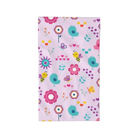 YFYANG Absorbent Towel, Soft Skin-Friendly Retro Spring Nature Pattern Washcloth Bath Towel, Suitable for All Skin, 27.5 x 16-inch