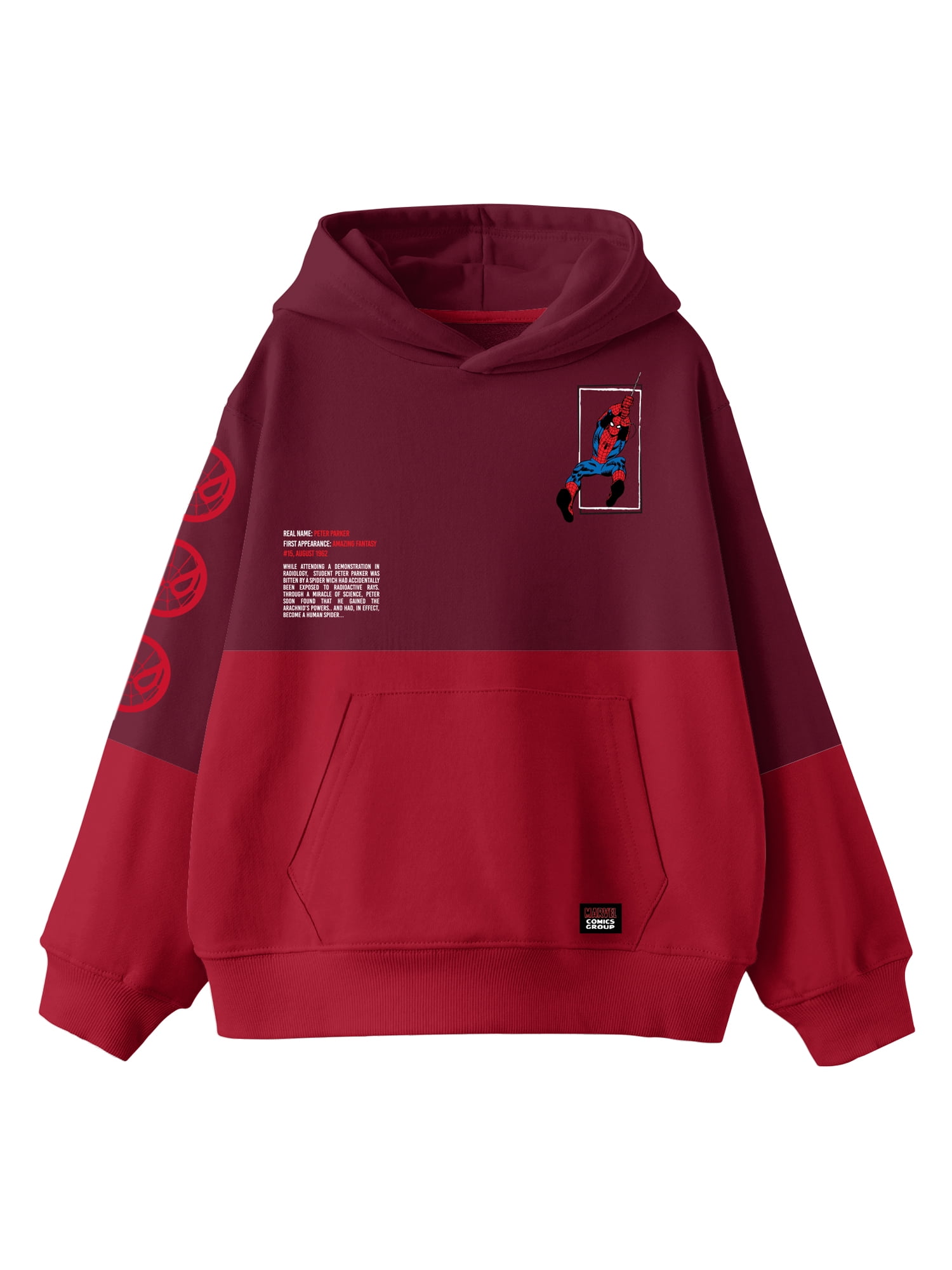 Spider-Man, Boys' & Big Boys' Colorblock Graphic Hoodie, Sizes 4-18