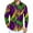 Dark Purple, variant on Fgvctg Carnival Party Long Sleeve Shirts for Men Cotton Button Down Blouses Fashion Mask Print Shirts Oversized Collared Business Casual Tops Dark Purple XL