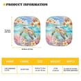 thumbnail image 6 of Renewold Sea Turtle Plumeria Starfish Car Windshield Sun Shade for Blocks UV Rays Sun Visor Protector, Auto Front Window Sunshade Car Accessories Decor, 6 of 6