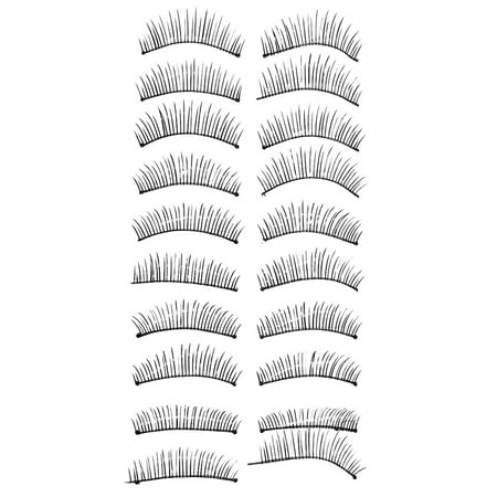 Unique Bargains Soft Natural False Eyelashes Fake Lashes Extension 10 Pairs