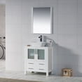 thumbnail image 3 of 30" Freestanding Bathroom Vanity & Ceramic Sink & Mirror - Glossy White, 3 of 7